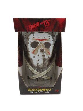 Friday the 13th Jason Voorhees 16oz Drinking Glass Tumbler NEW Horror Halloween